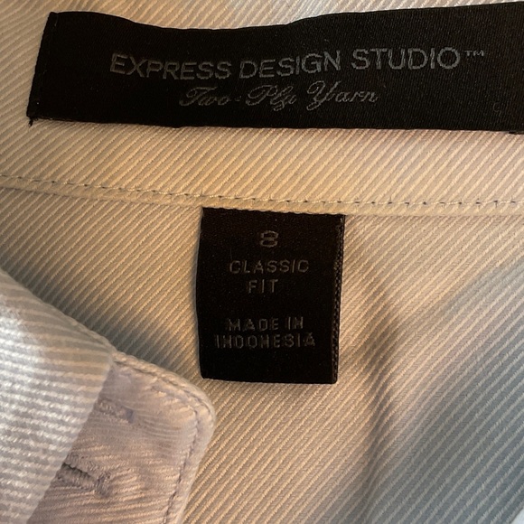 Express Kids Light Blue Button Down Shirt - Picture 4 of 5